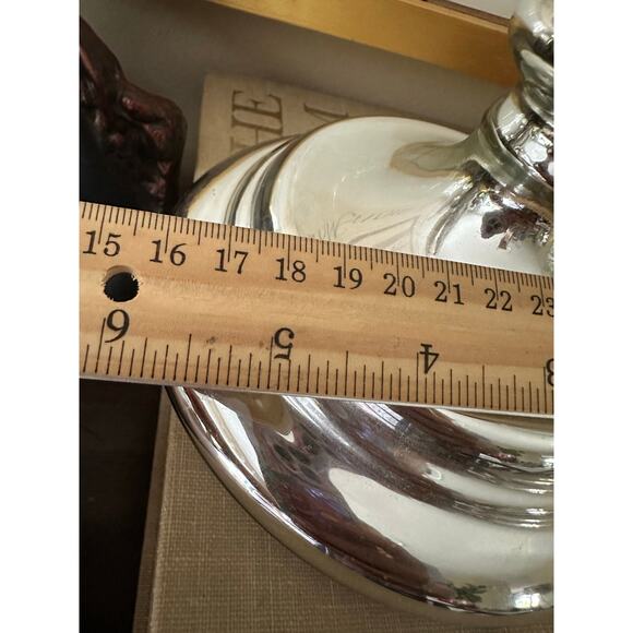 2 Mercury Glass Candle Holders silver elegant Williamsburg 8.5x5.5” - Picture 8 of 11